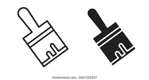 Paint brush icon. doodle graphics vectors