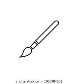 paint brush icon. Element of simple icon for websites, web design, mobile app, info graphics. Thin line icon for website design and development, app development on white background