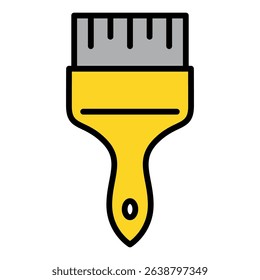 Paint brush icon, equipment painter tool flat web symbol, paintbrush vector illustration .