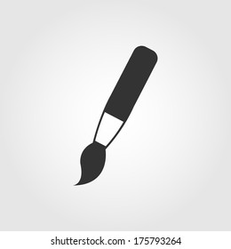 Paint brush icon, flat design