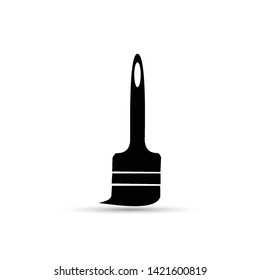 Paint brush icon flat. Illustration isolated on white background