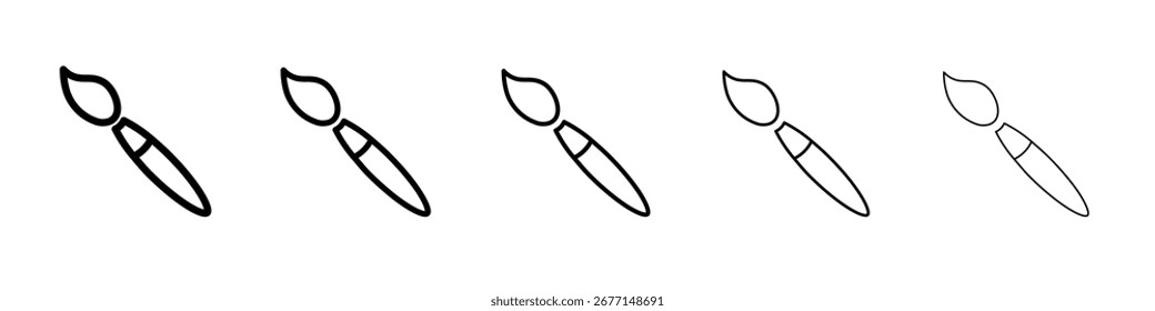 Pinsel Symbol flache Illustration Set Logo