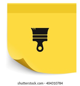 Paint brush icon. Flat illustration.