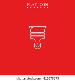 Paint brush icon. Flat illustration.