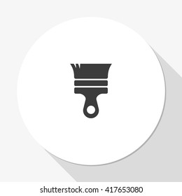 Paint brush icon. Flat illustration.