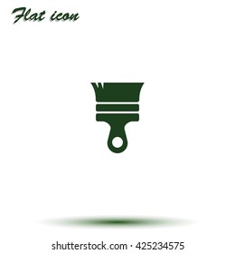 Paint brush icon. Flat illustration.