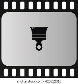 Paint brush icon. Flat illustration.