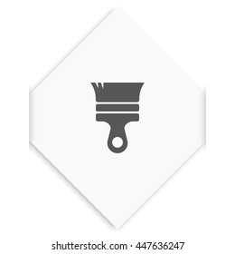 Paint brush icon. Flat illustration.