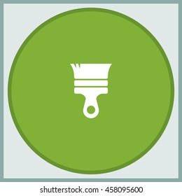 Paint brush icon. Flat illustration.