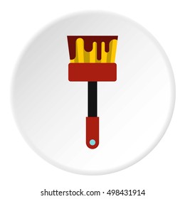Paint brush icon. Flat illustration of paint brush vector icon for web