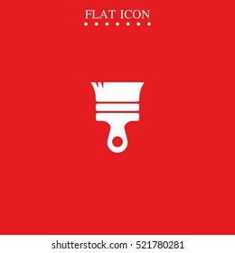 Paint brush icon. Flat illustration.