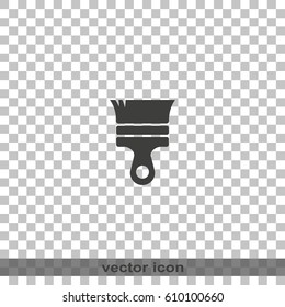 Paint brush icon. Flat illustration.