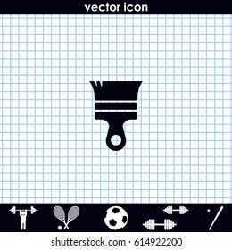 Paint brush icon. Flat illustration.