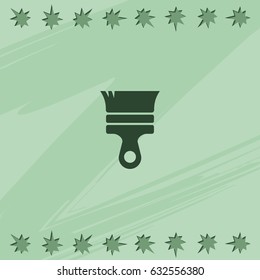 Paint brush icon. Flat illustration.