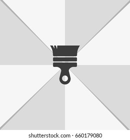 Paint brush icon. Flat illustration.