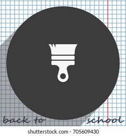 Paint brush icon. Flat illustration.