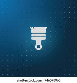 Paint brush icon. Flat illustration.