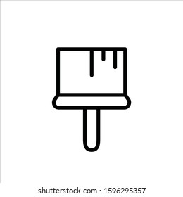 Paint brush icon. Paint brush flat sign design. Brush vector symbol pictogram