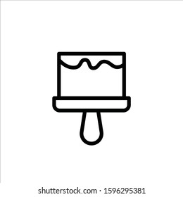 Paint brush icon. Paint brush flat sign design. Brush vector symbol pictogram