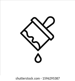 Paint brush icon. Paint brush flat sign design. Brush vector symbol pictogram