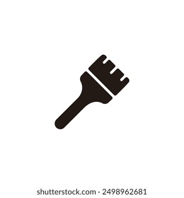 Paint brush icon. Flat silhouette version.