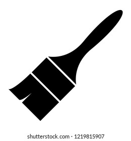 Paint brush icon in flat style isolated on background. Vector illustration