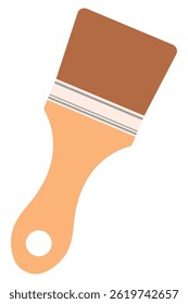 Paint brush icon in flat style isolated on white background.