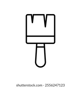 paint brush icon Flat symbol set outline