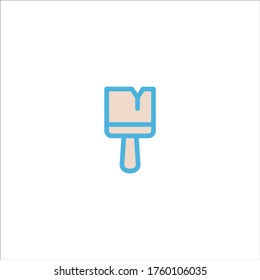 icono de pincel de pincel diseño de logotipo vectorial plano símbolo de la ilustración de moda gráfico simple