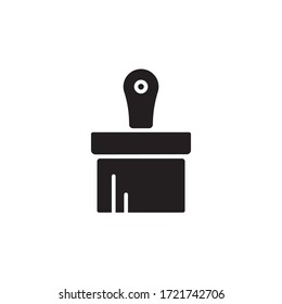 vector de glifo de icono de pincel. aislado sobre fondo blanco