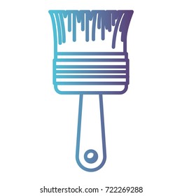 paint brush icon gradient color silhouette from blue to purple vector illustration