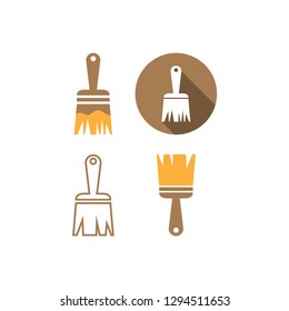 Paint brush icon graphic design template vector isolated