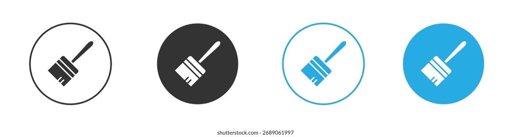 Icono de pincel de pintura. Plantilla de diseño de iconos gráficos