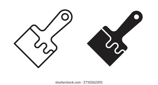 Paint brush icon graphic doodle, sketch, outline drawing Vector illustration