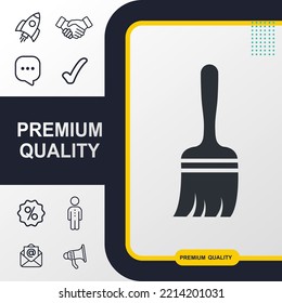 Paint brush icon graphic element. Modern design.
