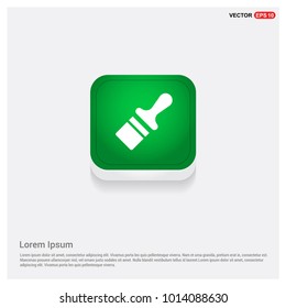 Paint brush icon Green Web Button