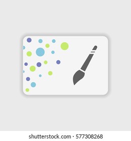 Paint brush icon illustration isolated vector sign symbol
