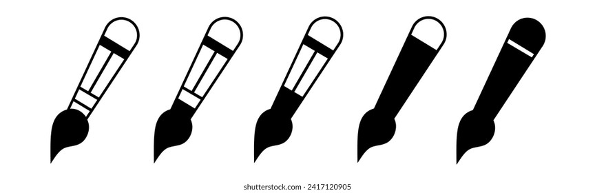 Paint brush icon illustration template. Stock vector.