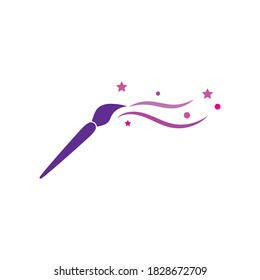 Paint brush icon illustration vector flat design