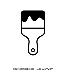 Paint brush icon isolate white background vector stock illustration