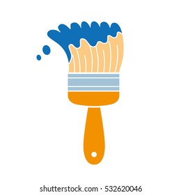Paint brush icon isolated.