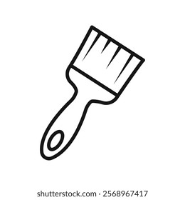 Paint brush icon Isolated flat vector in outline