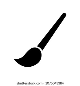 Paint brush icon isolated on white background. Flat brush symbol for your web site design, logo, app, UI. Vector illustration.