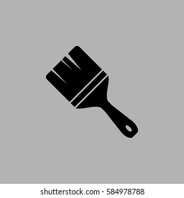 paint brush icon. Isolated on gray background