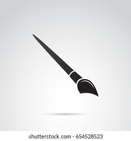 Paint brush icon isolated on white background. Vector art.