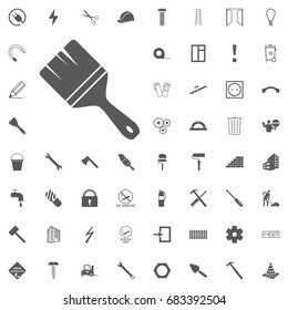 paint brush icon isolated on white background