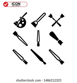 paint brush icon isolated sign symbol vector illustration - Collection of high quality black style vector icons
