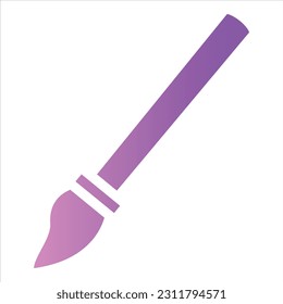 paint brush icon with isolated vektor and transparent background
