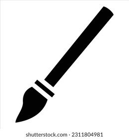 paint brush icon with isolated vektor and transparent background