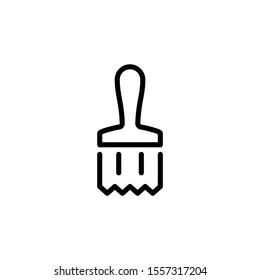 paint brush icon in line art style, From Working tools, Construction and Manufacturing icons, equipment icons